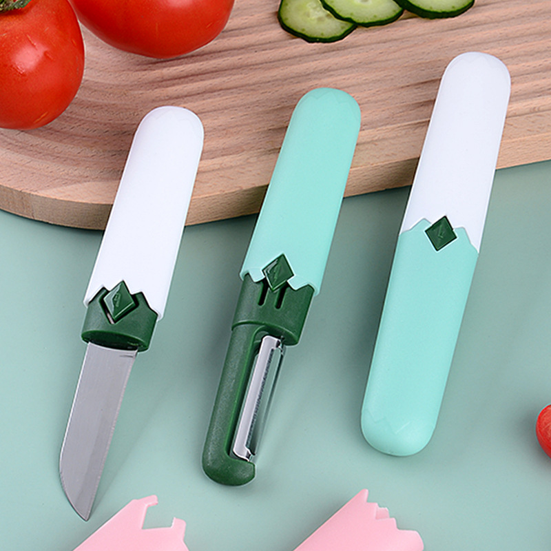 2 in 1 Fruit knife household stainless steel peeler knife